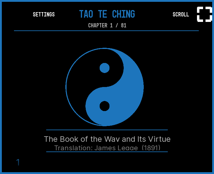 Paper Effects Demo — Tao Te Ching reader